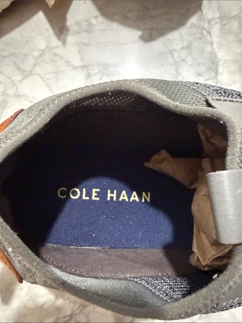 Cole Haan Men’s Gray Knit Lace-Up Sneakers
